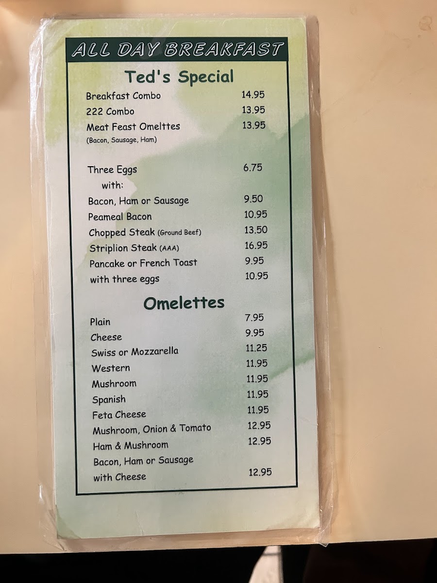 Menu Ted's Restaurant-7